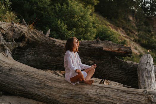 mindfulness meditation in a peaceful setting