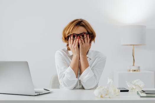 image showing stressed professionals at work