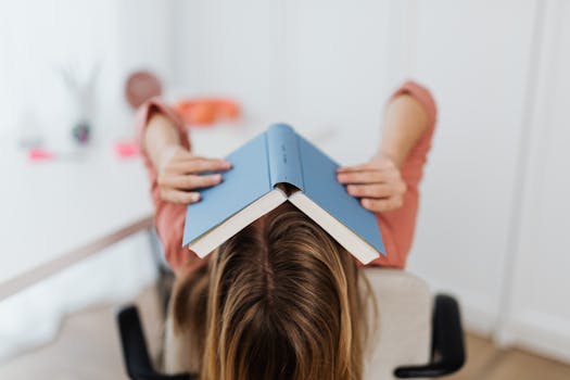 a person enjoying a book during a break