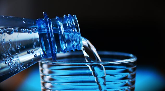 refreshing water bottle on a desk