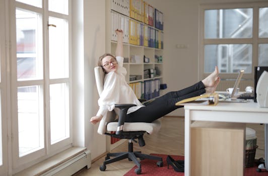 doing stretches at the desk