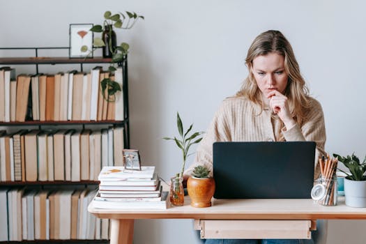 a calm workspace for better focus