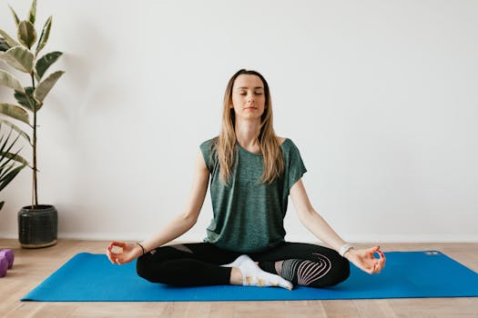 yoga practice at home