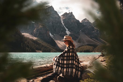 person meditating outdoors