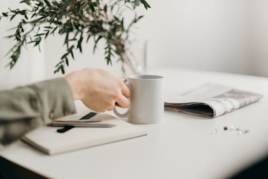 a serene office corner for mindful breaks