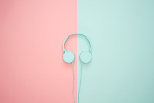 image of headphones and a playlist