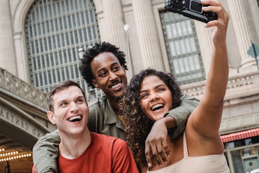 people enjoying a happy moment together