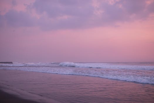 serene beach with gentle waves