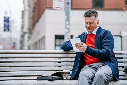 a person relaxing with a coffee during a break